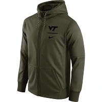 Nike Virginia Tech Hokies Tonal Logo Stack Performance Full-Zip Hoodie