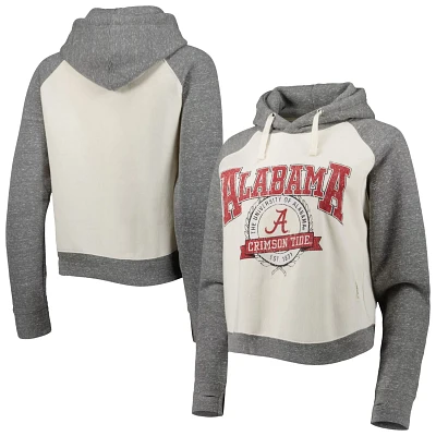 Pressbox /Heather Gray Alabama Crimson Tide Cody Tri-Bend Raglan Pullover Hoodie