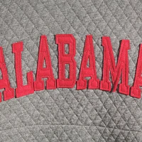 Pressbox Heather Charcoal Alabama Crimson Tide Moose Quilted Pullover Sweatshirt                                                