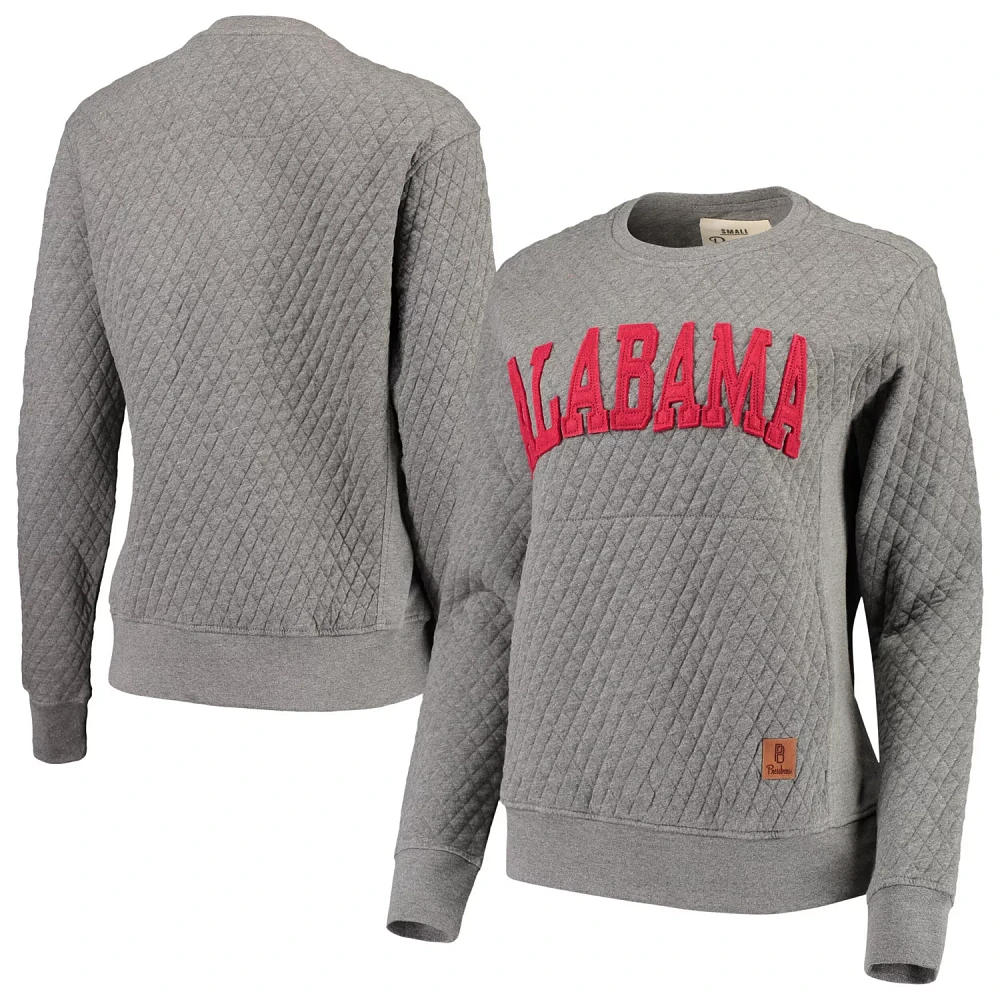 Pressbox Heather Charcoal Alabama Crimson Tide Moose Quilted Pullover Sweatshirt                                                