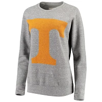 Pressbox Heathered Gray Tennessee Volunteers Big Team Logo Knobi Fleece Tri-Blend Crew Neck Sweatshirt