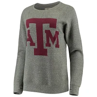 Pressbox Heathered Gray Texas AM Aggies Big Team Logo Knobi Fleece Tri-Blend Crew Neck Sweatshirt