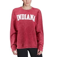 Pressbox Indiana Hoosiers Comfy Cord Vintage Wash Basic Arch Pullover Sweatshirt