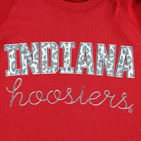 Pressbox Indiana Hoosiers Steamboat Animal Print Raglan Pullover Sweatshirt                                                     