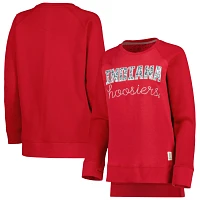 Pressbox Indiana Hoosiers Steamboat Animal Print Raglan Pullover Sweatshirt                                                     