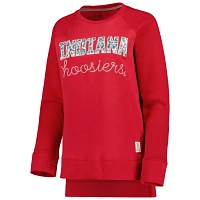 Pressbox Indiana Hoosiers Steamboat Animal Print Raglan Pullover Sweatshirt                                                     