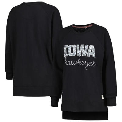 Pressbox Iowa Hawkeyes Steamboat Animal Print Raglan Pullover Sweatshirt