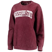 Pressbox Mississippi State Bulldogs Comfy Cord Vintage Wash Basic Arch Pullover Sweatshirt