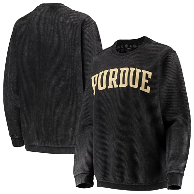 Pressbox Purdue Boilermakers Comfy Cord Vintage Wash Basic Arch Pullover Sweatshirt
