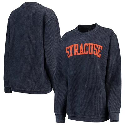 Pressbox Syracuse Orange Comfy Cord Vintage Wash Basic Arch Pullover Sweatshirt