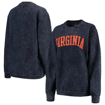 Pressbox Virginia Cavaliers Comfy Cord Vintage Wash Basic Arch Pullover Sweatshirt
