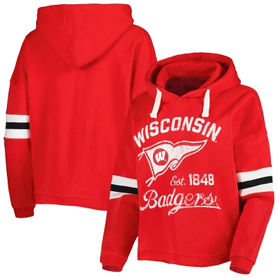 Pressbox Wisconsin Badgers Super Pennant Pullover Hoodie