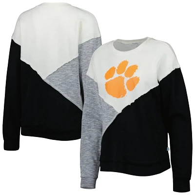 Touch /Black Clemson Tigers Star Player Pieced Pullover Sweatshirt