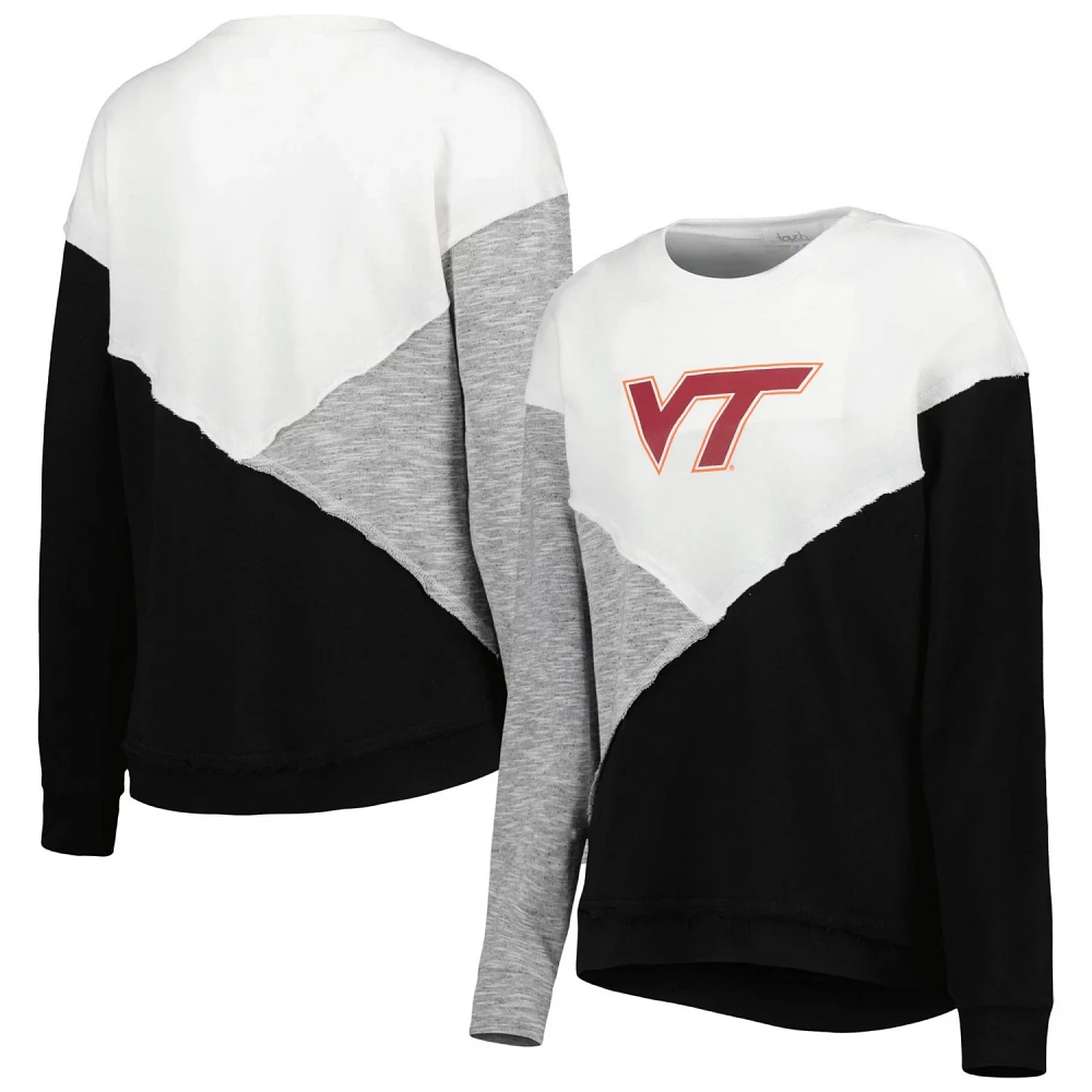 Touch /Black Virginia Tech Hokies Star Player Pieced Pullover Sweatshirt