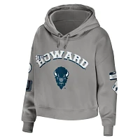WEAR by Erin Andrews Howard Bison Mixed Media Cropped Pullover Hoodie
