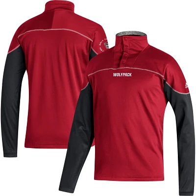 adidas NC State Wolfpack AEROREADY Knit Quarter-Snap Jacket