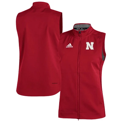 adidas Nebraska Huskers Game Mode Full-Zip Vest