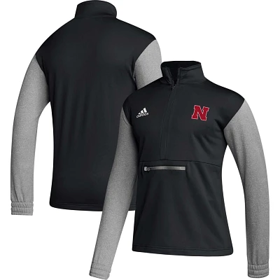 adidas Nebraska Huskers Sideline AEROREADY Half-Zip Top