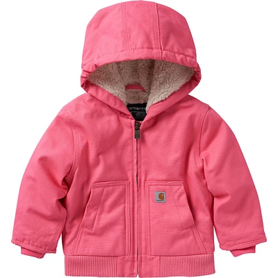 Carhartt Girls' Toddler Zip Front Canvas Insulated Hooded Active Jacket                                                         