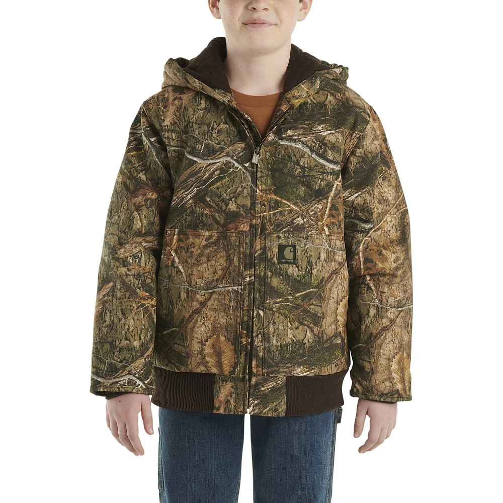 Carhartt Zip-Front Canvas Insulated Hooded Camo Jacket