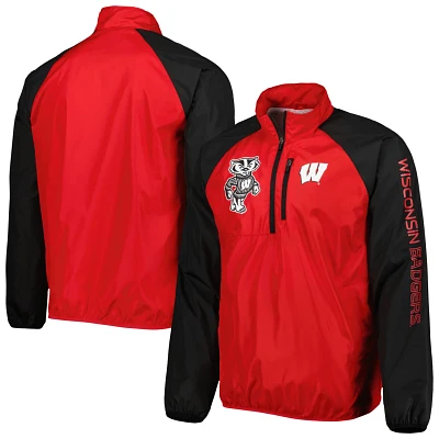 G-III Sports by Carl Banks /Black Wisconsin Badgers Point Guard Raglan Half-Zip Jacket