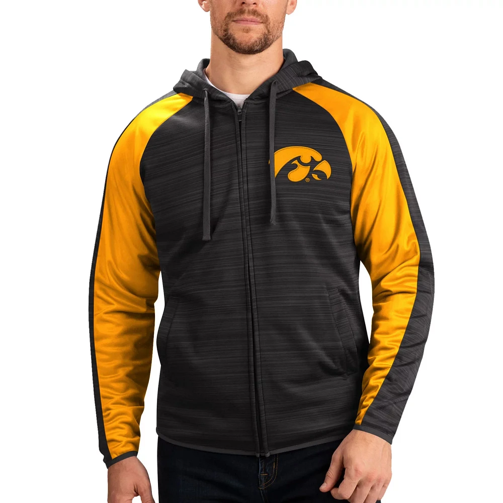 G-III Sports by Carl Banks Iowa Hawkeyes Neutral Zone Raglan Full-Zip Track Jacket Hoodie