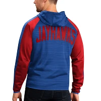 G-III Sports by Carl Banks Kansas Jayhawks Neutral Zone Raglan Full-Zip Track Jacket Hoodie