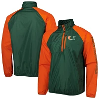 G-III Sports by Carl Banks Miami Hurricanes Point Guard Raglan Half-Zip Jacket