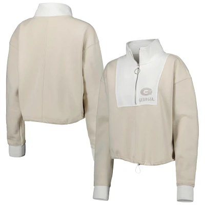 Gameday Couture /White Georgia Bulldogs Color-Block Quarter-Zip Jacket                                                          