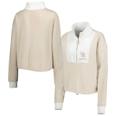 Gameday Couture /White Kentucky Wildcats Color-Block Quarter-Zip Jacket                                                         