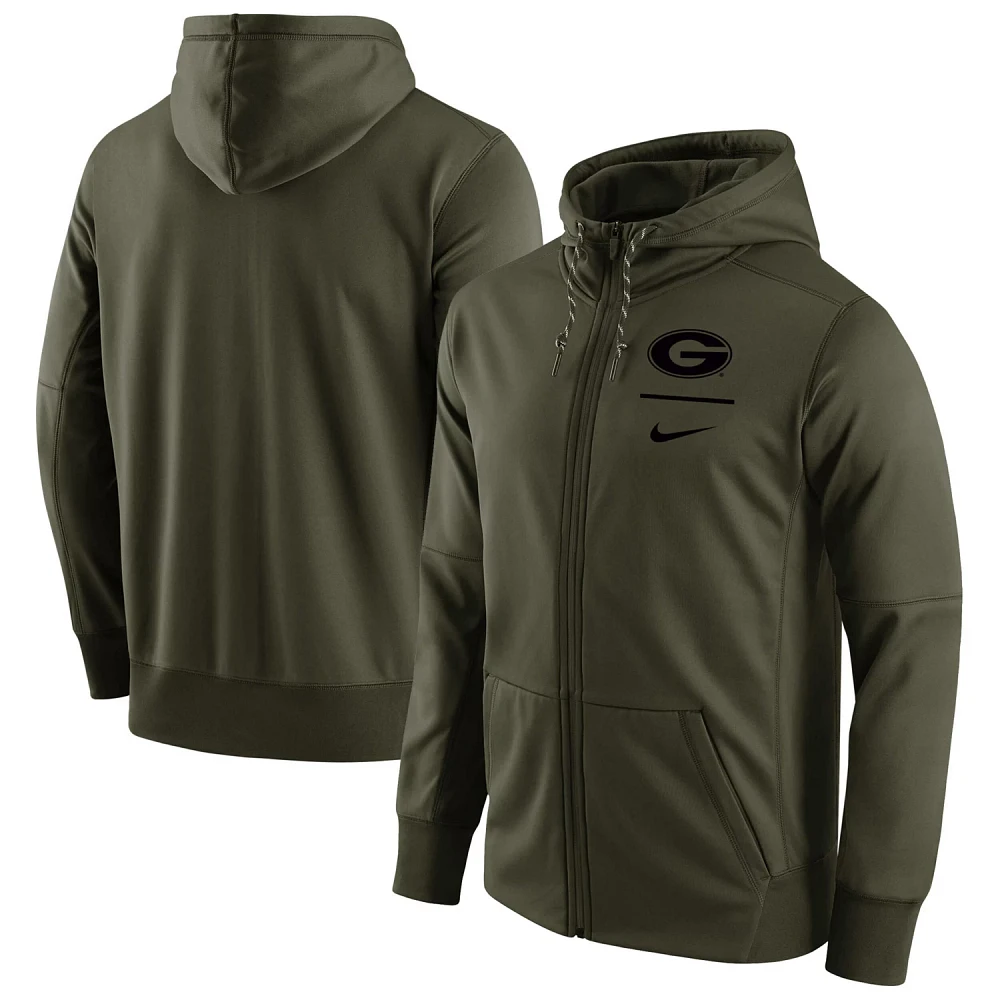 Nike Georgia Bulldogs Tonal Logo Stack Performance Full-Zip Hoodie