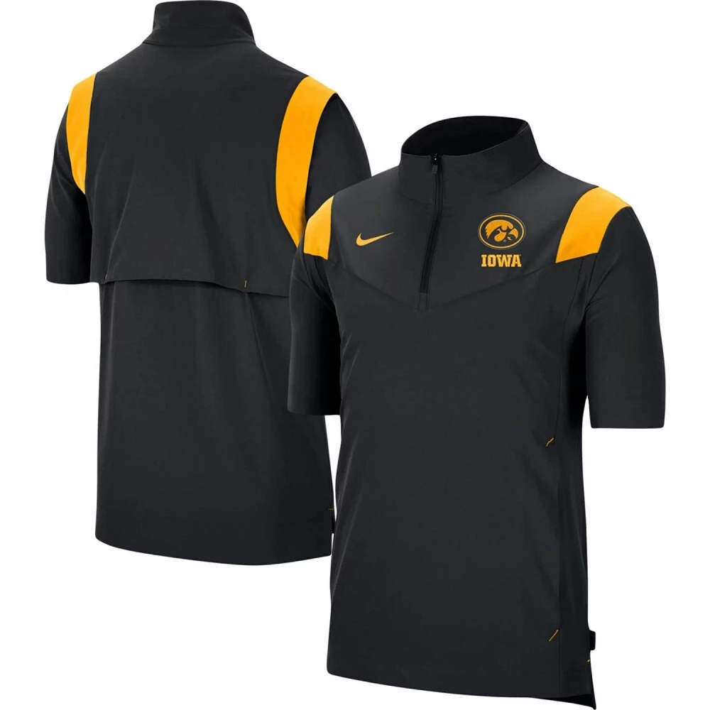 Nike Iowa Hawkeyes Coach Short Sleeve Quarter-Zip Jacket