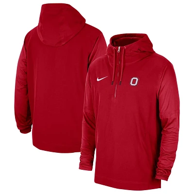 Nike Ohio State Buckeyes 2023 Sideline Player Quarter-Zip Hoodie Jacket