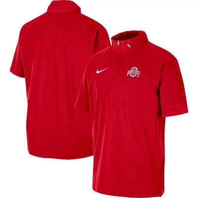 Nike Ohio State Buckeyes Coaches Half-Zip Short Sleeve Jacket