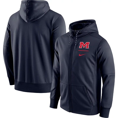 Nike Ole Miss Rebels Logo Stack Performance Full-Zip Hoodie