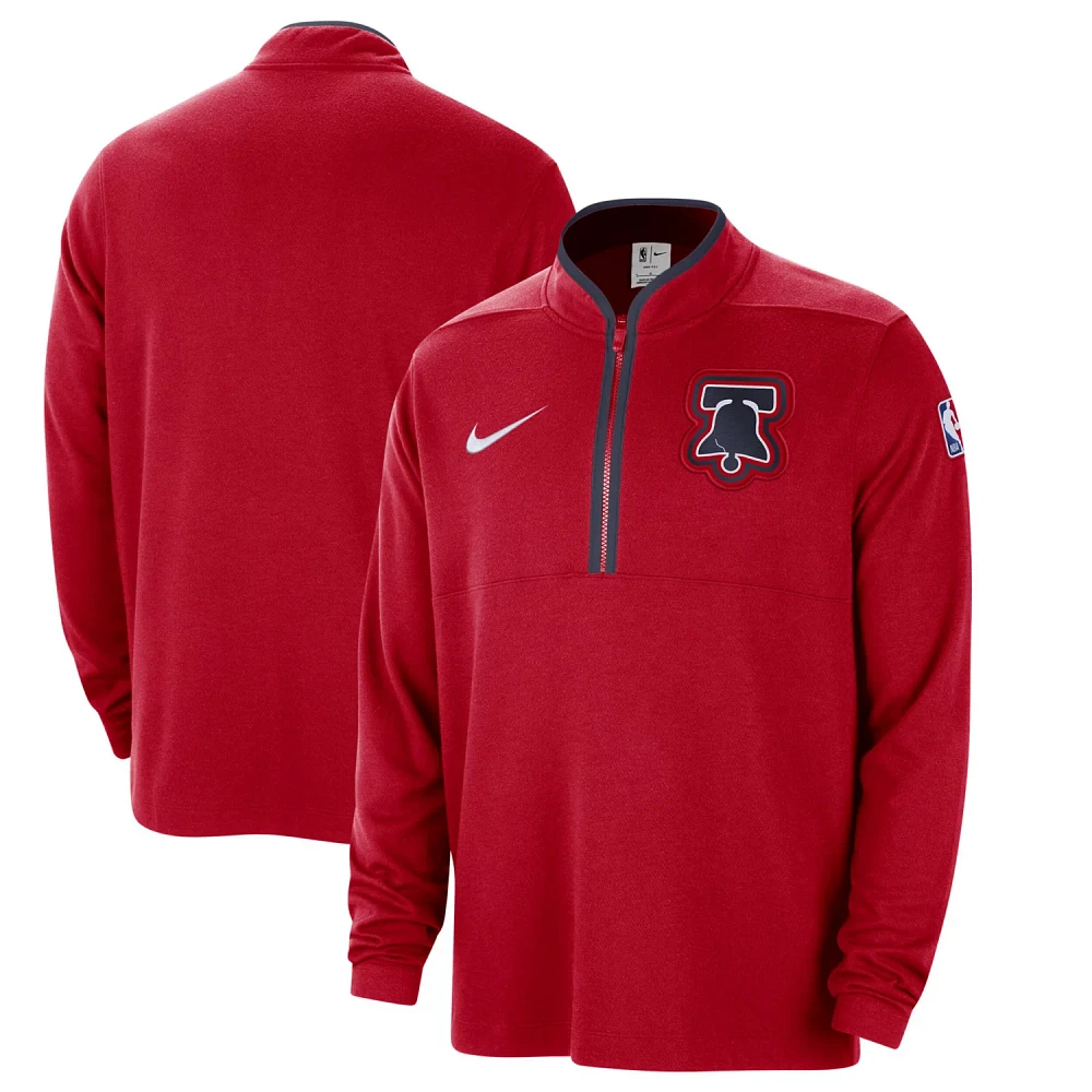 Nike Philadelphia 76ers 2023/24 City Edition Authentic Coaches Half-Zip Top