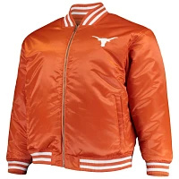 Texas /Black Texas Longhorns Big  Tall Reversible Satin Full-Zip Jacket                                                         