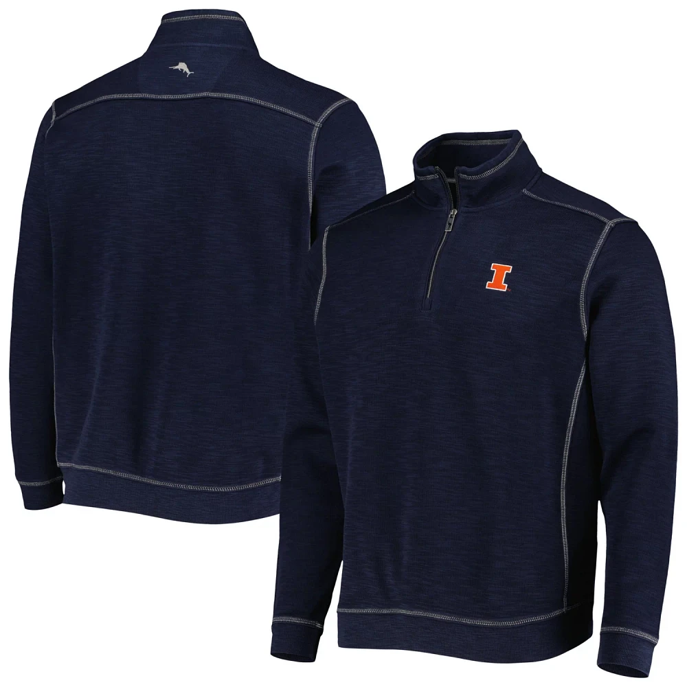 Tommy Bahama Illinois Fighting Illini Sport Tobago Bay Tri-Blend Mock Neck Half-Zip Jacket