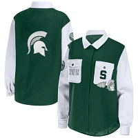 WEAR by Erin Andrews Hunter Michigan State Spartans Button-Up Shirt Jacket