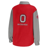 WEAR by Erin Andrews Ohio State Buckeyes Button-Up Shirt Jacket                                                                 