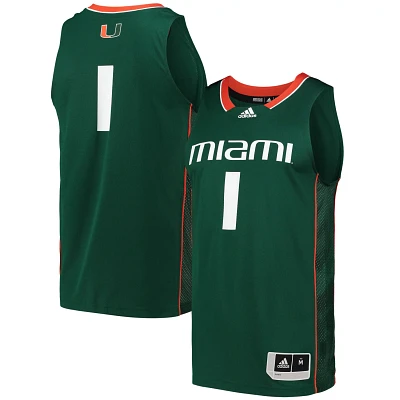 adidas 1 Miami Hurricanes Swingman Basketball Jersey