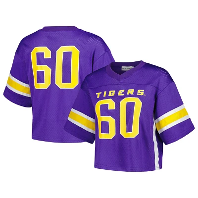 Established  Co LSU Tigers Fashion Boxy Cropped Football Jersey