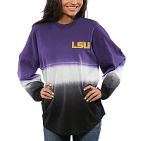 LSU Tigers Ombre Long Sleeve Dip-Dyed Spirit Jersey                                                                             