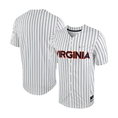 Nike /Navy Virginia Cavaliers Pinstripe Replica Full-Button Baseball Jersey                                                     