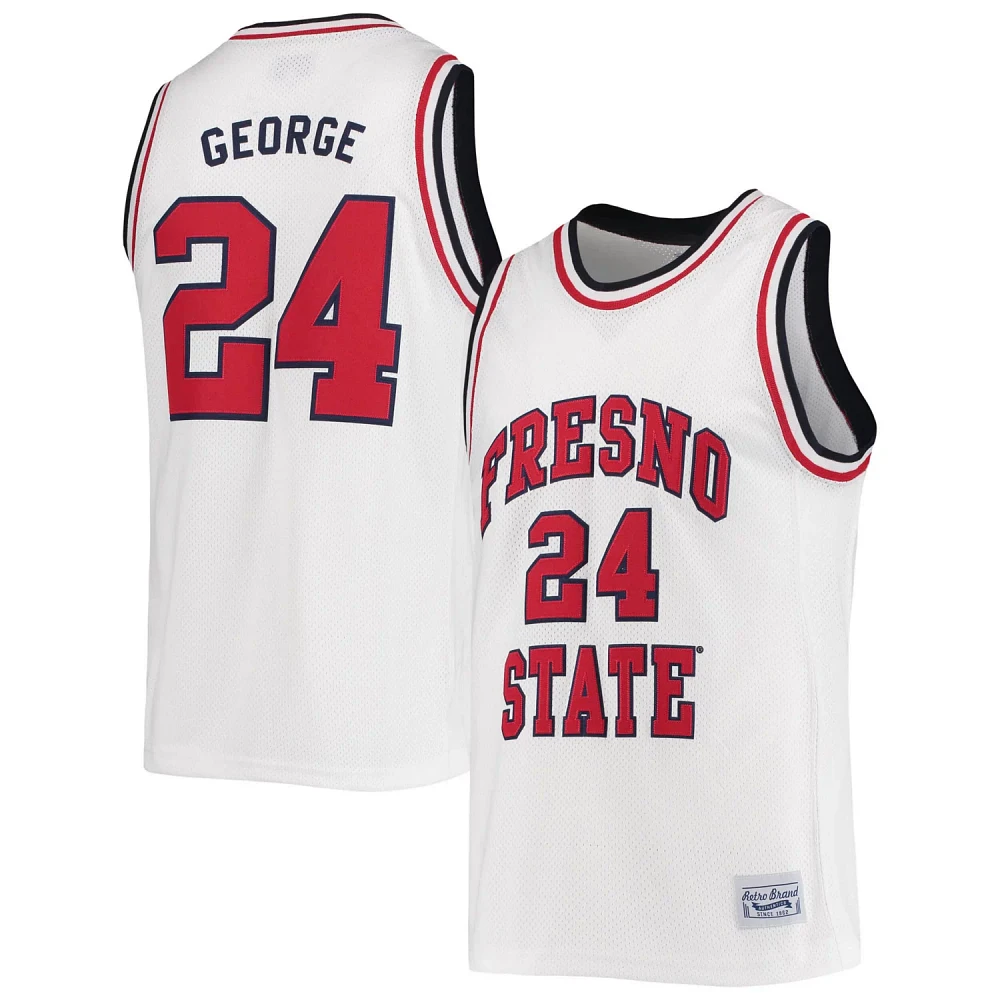 Original Retro Brand Paul George Fresno State Bulldogs Commemorative Classic Basketball Jersey                                  