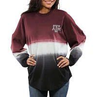 Texas AM Aggies Ombre Long Sleeve Dip-Dyed Spirit Jersey