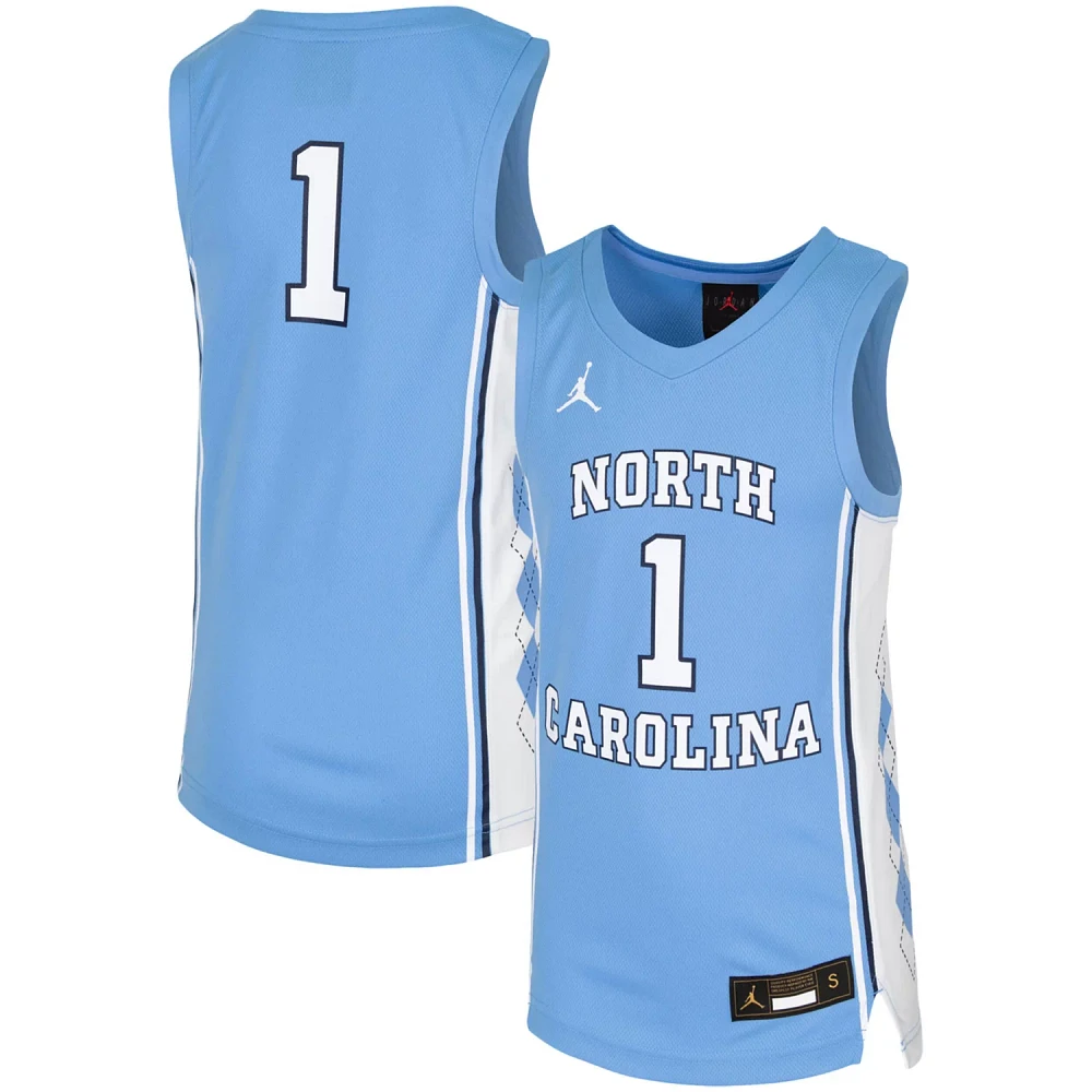 Youth Jordan Brand 1 North Carolina Tar Heels Team Replica Basketball Jersey