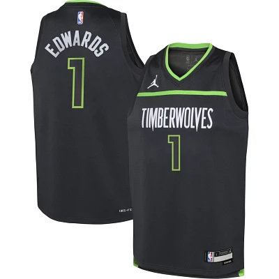 Youth Jordan Brand Anthony Edwards Minnesota Timberwolves Swingman Jersey - Statement Edition