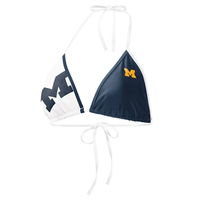 G-III 4Her by Carl Banks /White Michigan Wolverines Play Action Bikini Top