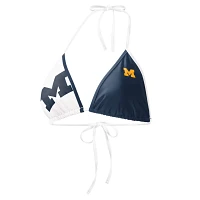 G-III 4Her by Carl Banks /White Michigan Wolverines Play Action Bikini Top